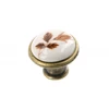 Kép 1/2 - Bútorgomb porcelán barna virág Kép 1/2 - Bútorgomb porcelán barna virág