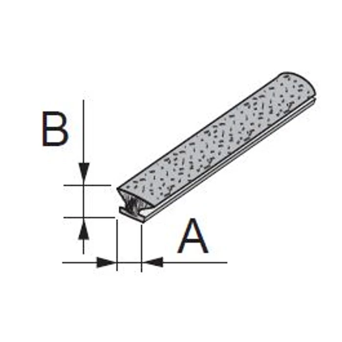 SEVROLL támfalas kefe becsúsztatható 4,8x4mm SEVROLL támfalas kefe becsúsztatható 4,8x4mm