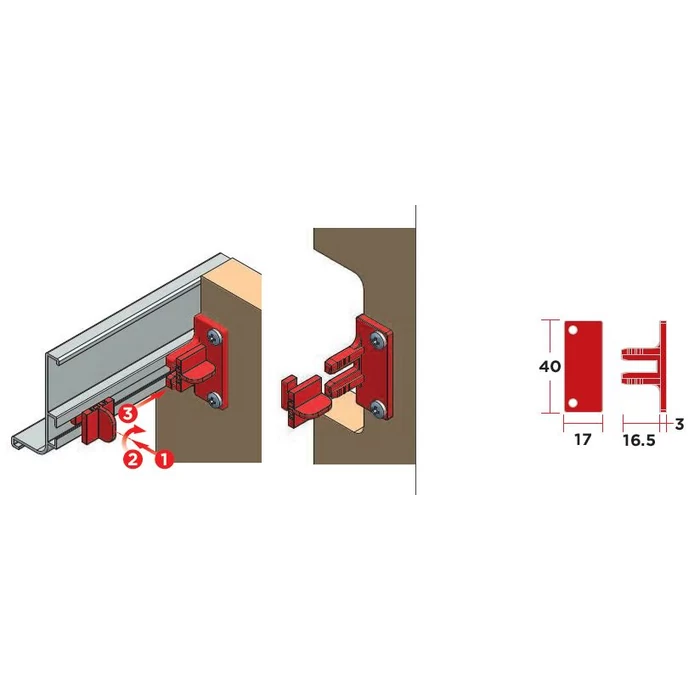 TULIP Gola szett 2 rögzítő elem J+C profilhoz csavarozható TULIP Gola szett 2 rögzítő elem J+C profilhoz csavarozható