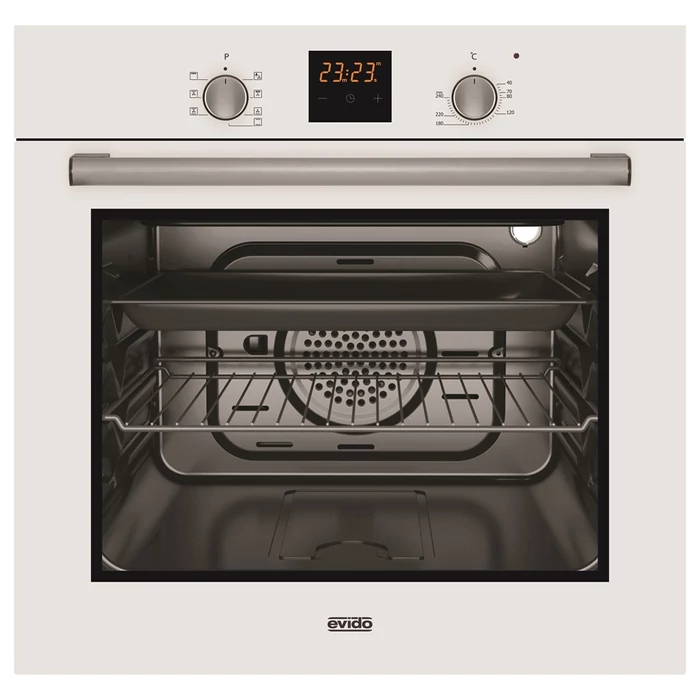 EVIDO COMFORT 60W multifunkciós sütő,fehér üveggel EVIDO COMFORT 60W multifunkciós sütő,fehér üveggel
