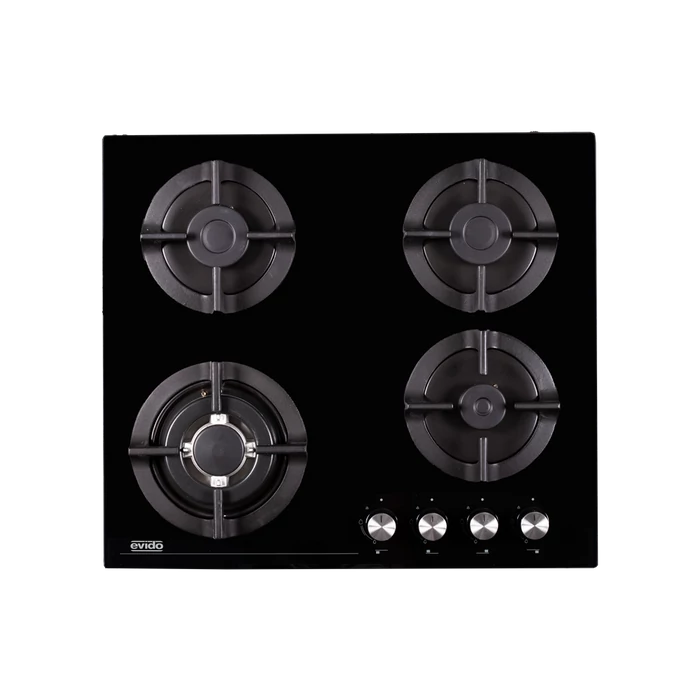 EVIDO MURANO 60B üveg gázfőzőlap, 60cm , fekete EVIDO MURANO 60B üveg gázfőzőlap, 60cm , fekete