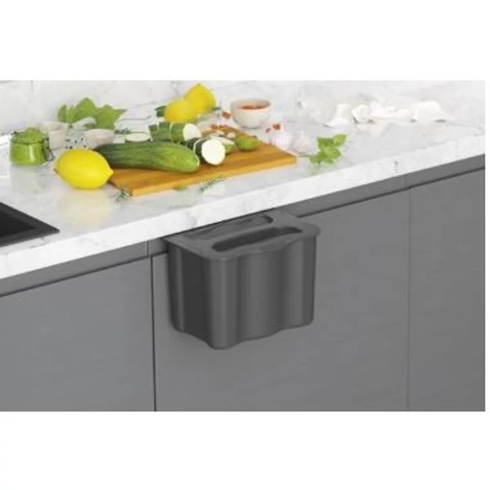 Hulladéktároló ajtóra akasztható 5l antracit Hulladéktároló ajtóra akasztható 5l antracit