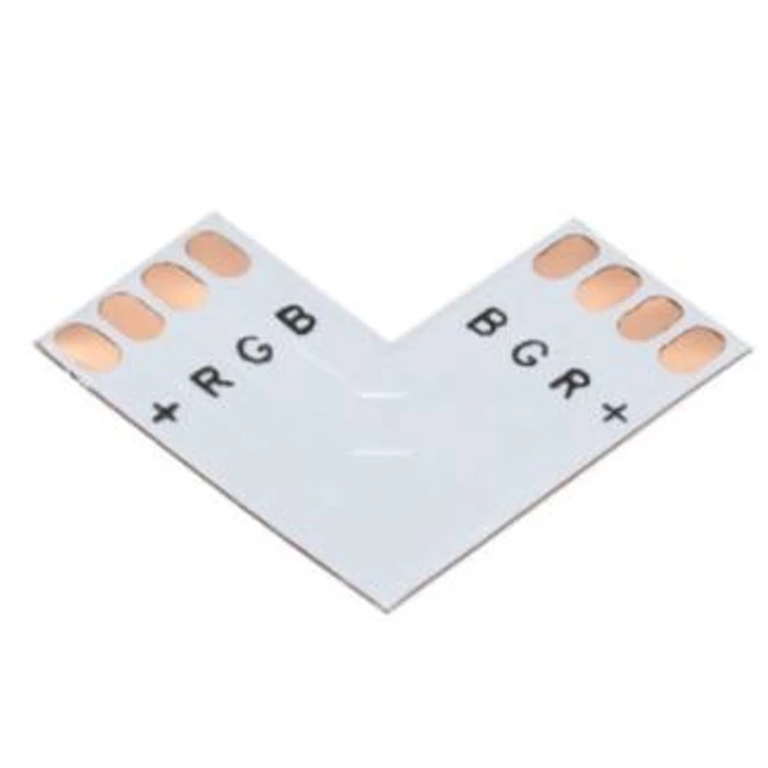 PCB sarok elem, 10mm-es RGB LED szalaghoz 4 eres PCB sarok elem, 10mm-es RGB LED szalaghoz 4 eres