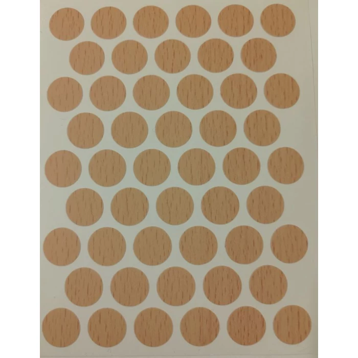 Öntapadós csavar takaró 14 mm 50db/levél Világos bükk 7011 Öntapadós csavar takaró 14 mm 50db/levél Világos bükk 7011