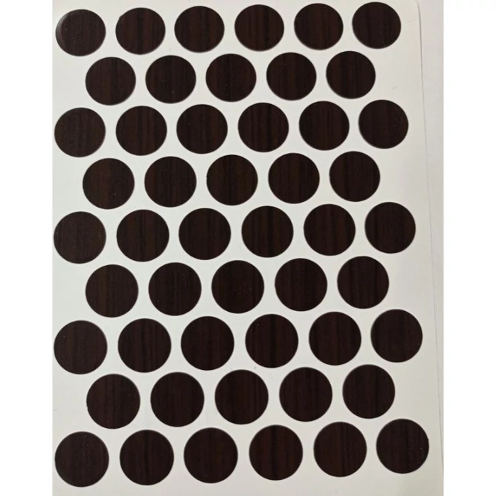 Öntapadós csavar takaró 14 mm 50db/levél Wenge 7104 Öntapadós csavar takaró 14 mm 50db/levél Wenge 7104