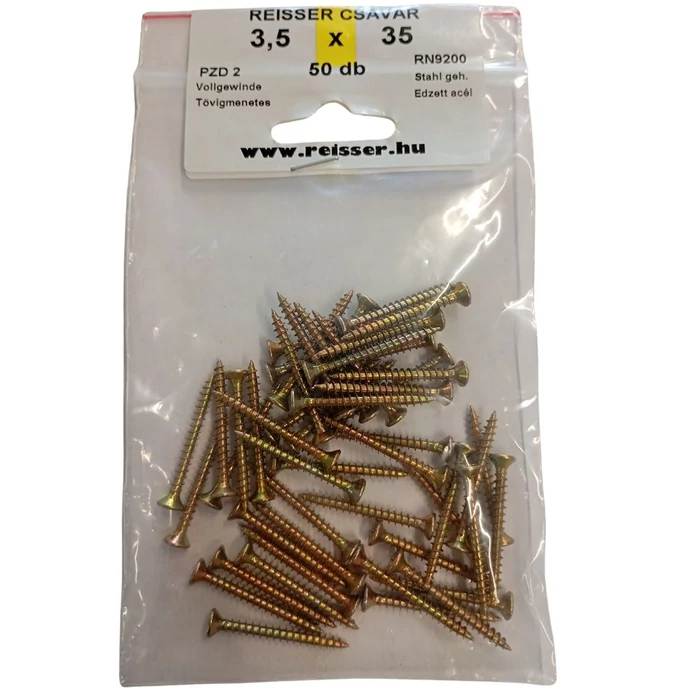 Forgácslap csavar Reisser sárgított 3,5x35 mm BLISZTERES (50 darab) Forgácslap csavar Reisser sárgított 3,5x35 mm BLISZTERES (50 darab)