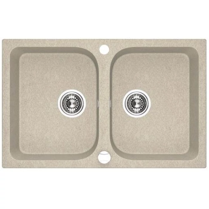 Laveo Celia 80 mosogató bézs 2 medencés Laveo Celia 80 mosogató bézs 2 medencés