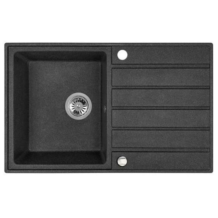 Laveo Margarita 50 mosogató fekete 1 medencés + 1 csepptálcás Laveo Margarita 50 mosogató fekete 1 medencés + 1 csepptálcás