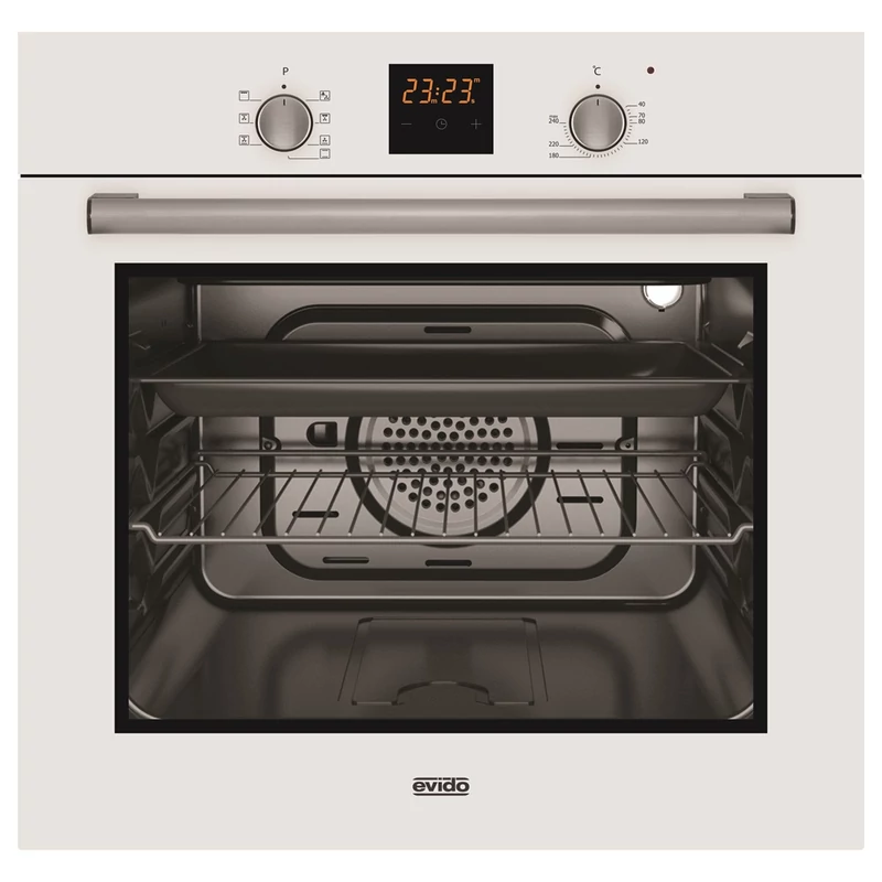 EVIDO COMFORT 60W multifunkciós sütő,fehér üveggel EVIDO COMFORT 60W multifunkciós sütő,fehér üveggel