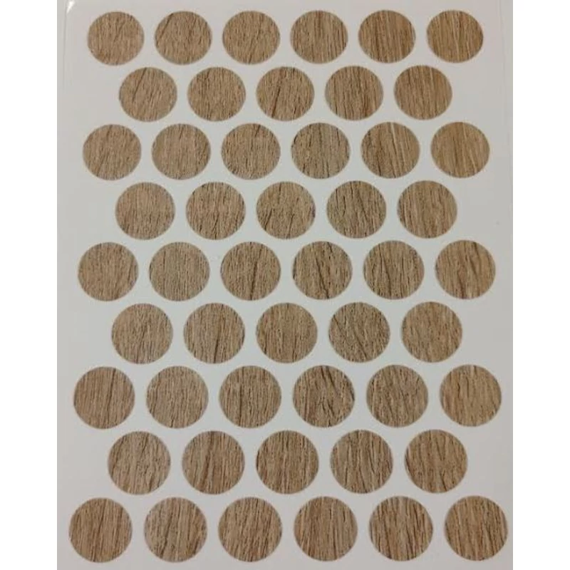 Öntapadós csavar takaró 14 mm 50db/levél Világos sonoma 2126 Öntapadós csavar takaró 14 mm 50db/levél Világos sonoma 2126