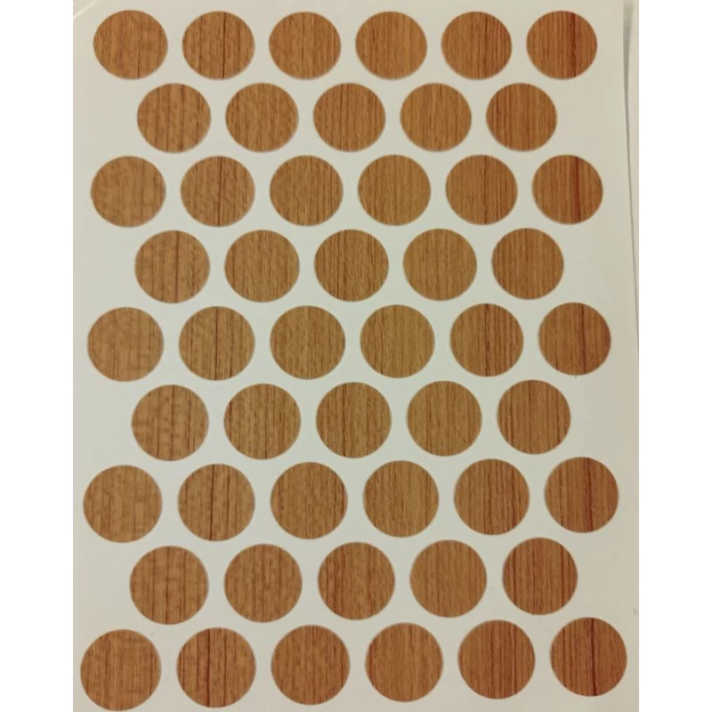 Öntapadós csavar takaró 14 mm 50db/levél teak 2195