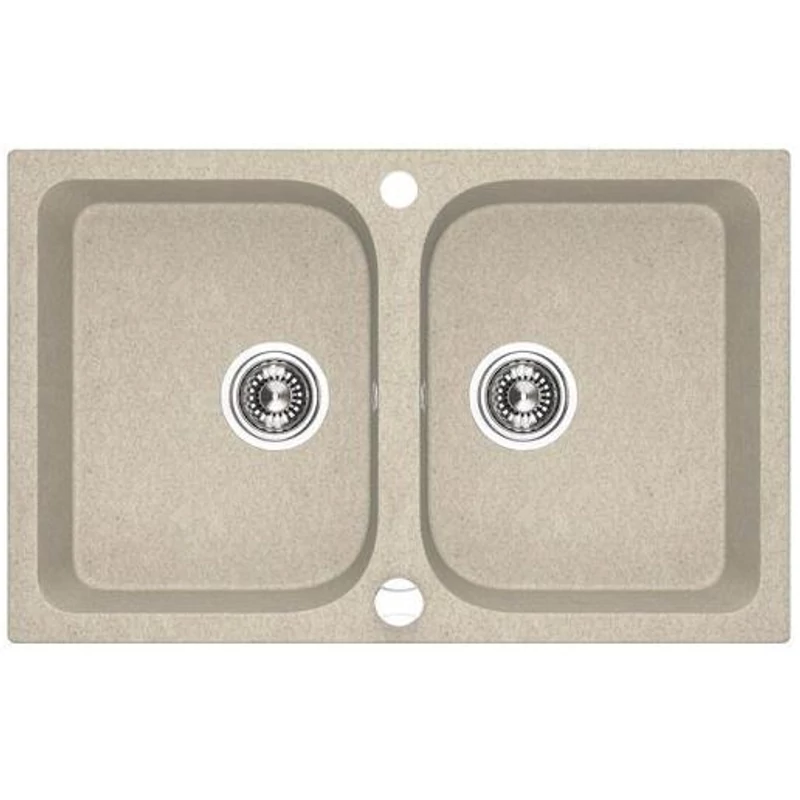 Laveo Celia 80 mosogató bézs 2 medencés Laveo Celia 80 mosogató bézs 2 medencés