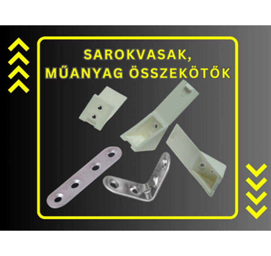 Sarokvasak, műanyag összekötők
