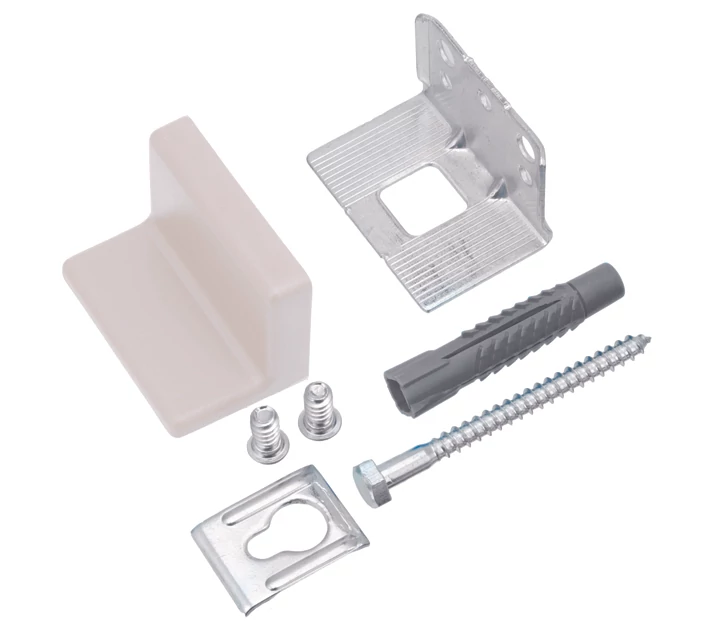 Függesztő vasalat oldalsó tiplivel fehér