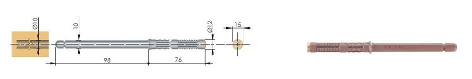 IF polctartó 10x98mm