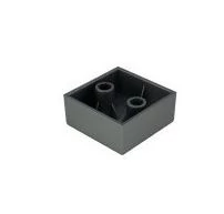 Bútorláb szürke műanyag 25x60x60mm