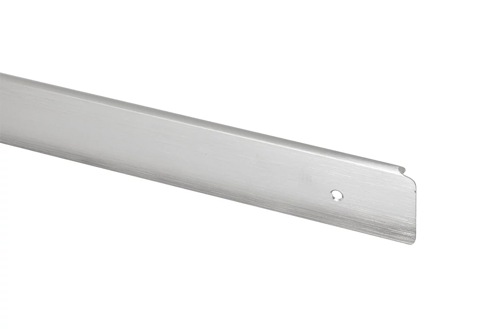 Végzáró profil munkalaphoz 600 mm 38mm nemesacél balos