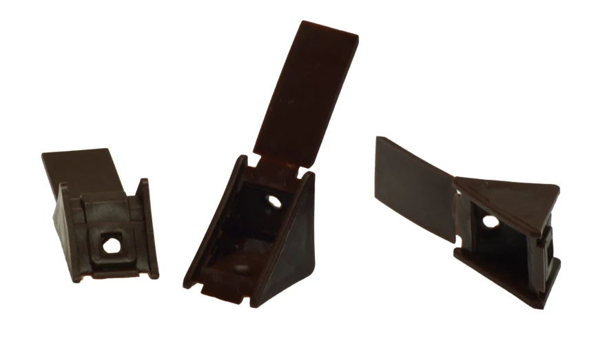 STRONG Összekötő szögletvas műanyag kicsi barna