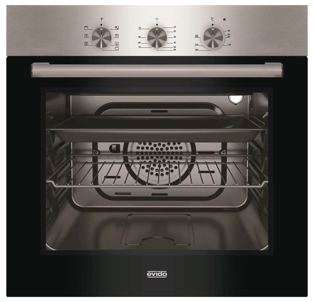 EVIDO PRIMO 63X légkeveréses sütő,inox/fekete