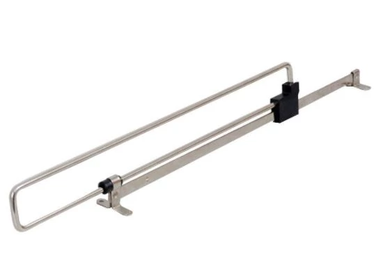 Kihúzható vállfatartó 250mm Króm-fekete