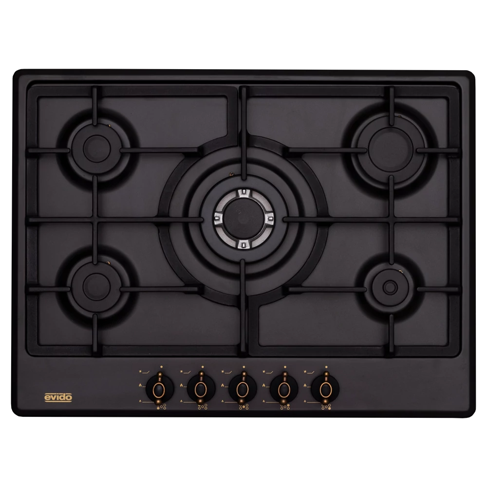 EVIDO RUSTIC-H 70A gáz főzőlap, 70 cm, antracit/bronz