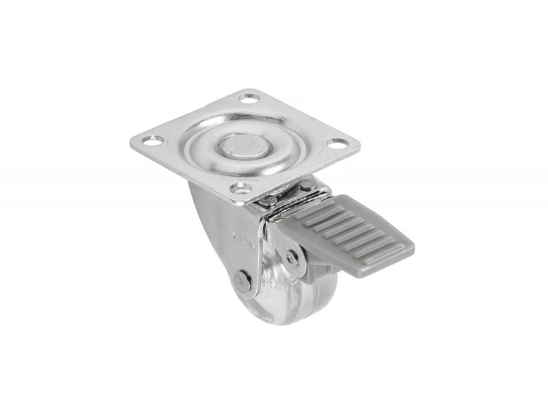 Görgő 35mm átlátszó fékes (25kg)