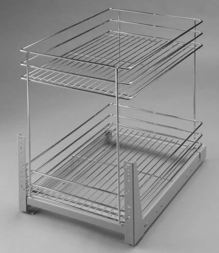 Fémrács fenéklapra szerelhető, 2 polcos 400 mm