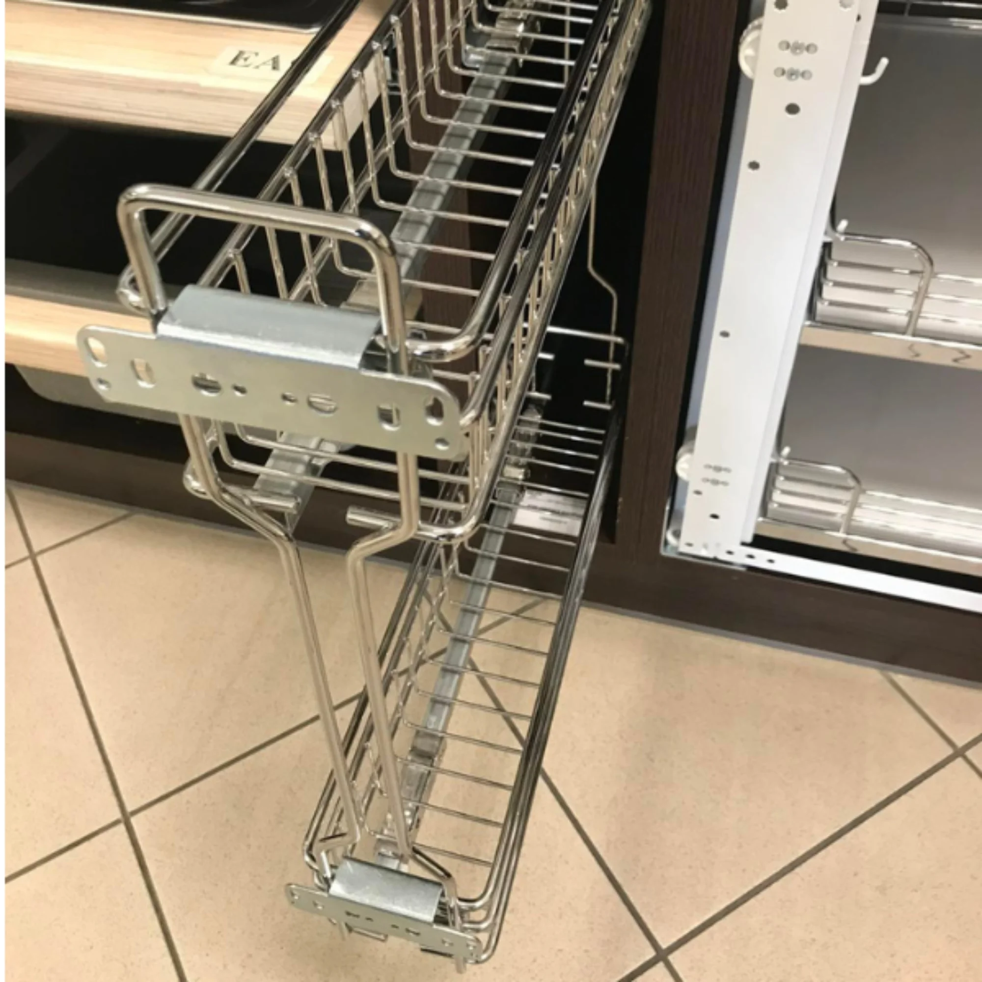 Kihúzható fűszertartó kosár rejtett csillapított fióksínnel 150mm  GMAX