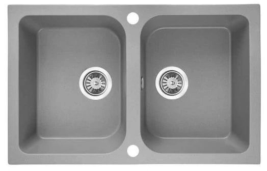 Laveo Celia 80 mosogató szürke 2 medencés