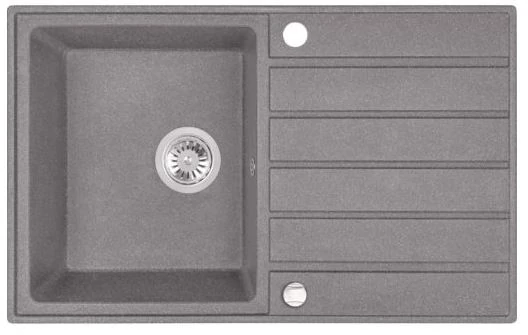 Laveo Margarita 50 mosogató szürke 1 medencés + 1 csepptálcás